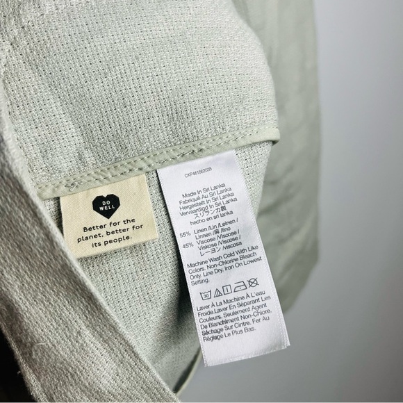 Madewell Women's Breezewoven Larsen Linen Blazer in Pale  Sage Gray Green 1X - Picture 3 of 6